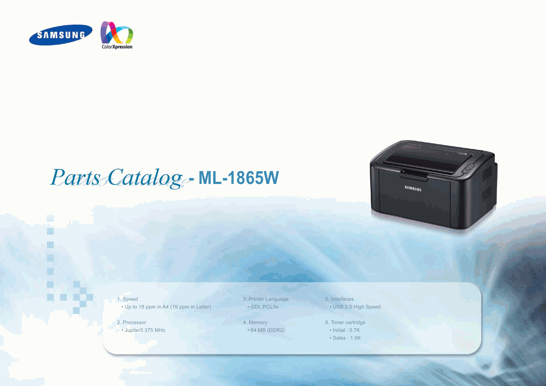 Samsung Laser-Printer ML-1865W Parts Manual-1